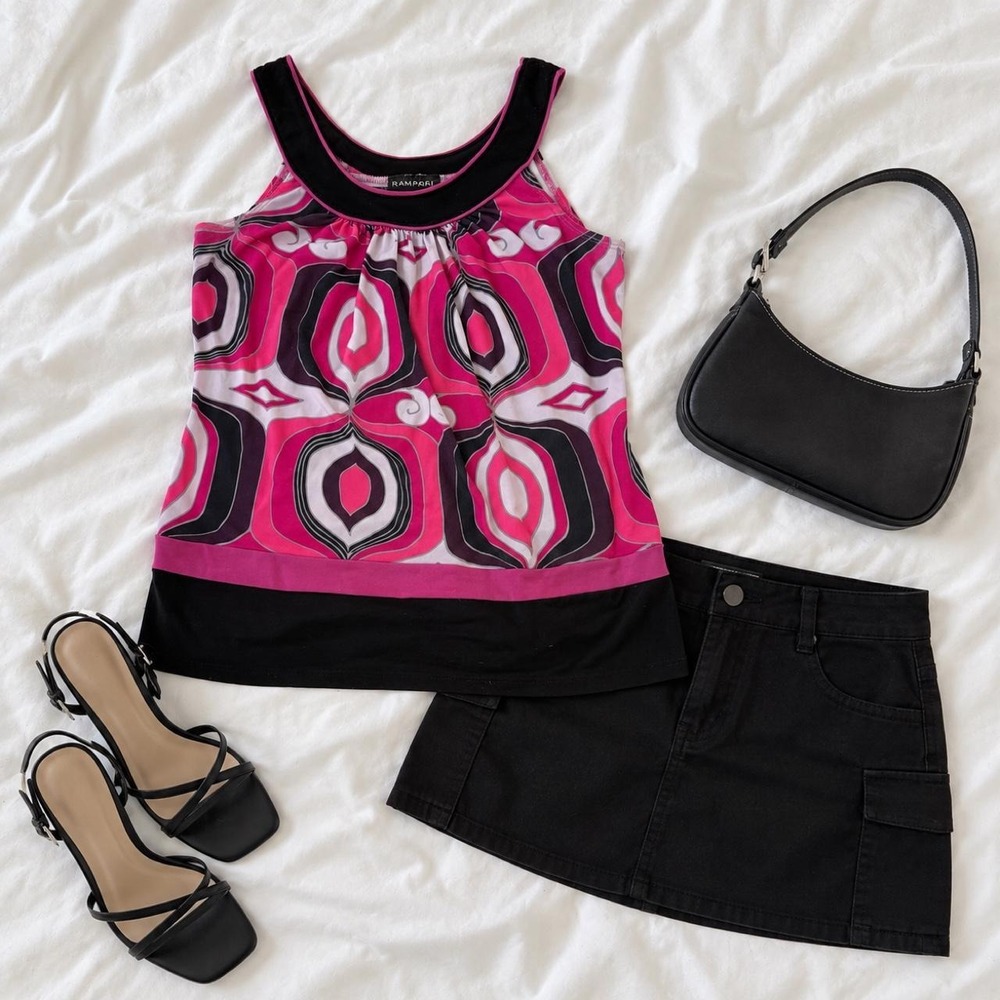 Y2K geometric tank top